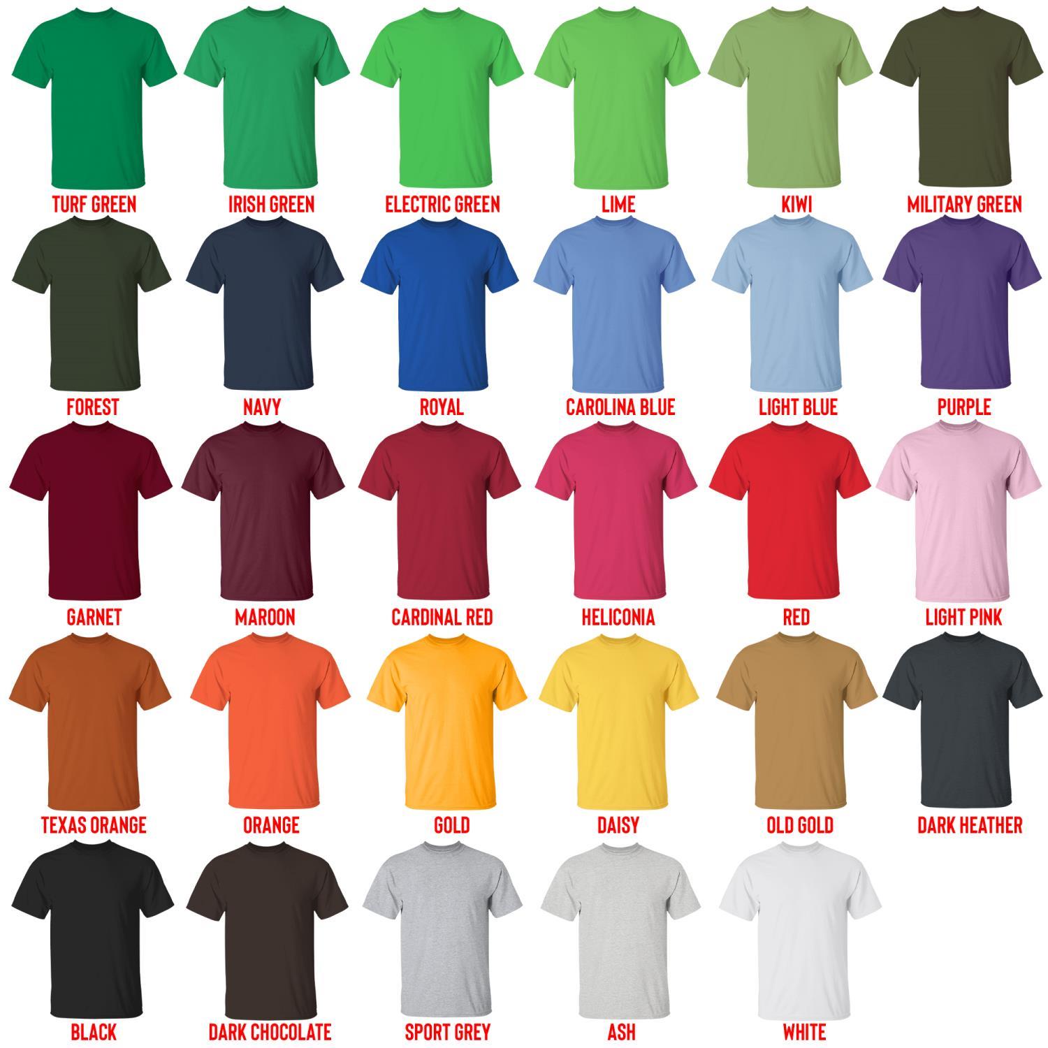 t shirt color chart - Ryan Trahan Fans